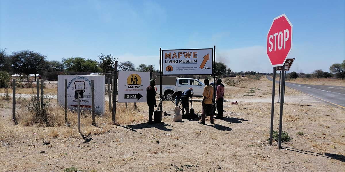 Mafwe Museum sign erection and project meeting